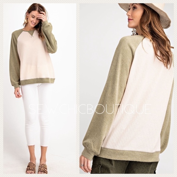 Long Sleeve Kiwi Color Block Thermal - Picture 2 of 8